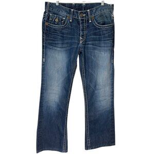 True Religion Corey Big T 34 Flap Pocket Bootcut Jeans Men's Size 38 W 32 L 10 I